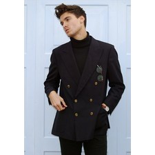 DOUBLE BREASTED NAVY BURBERRY BLAZER 