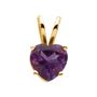 14K Yellow 6 mm Amethyst Heart Pendant