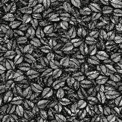Amorina Black Leaf Wallpape...