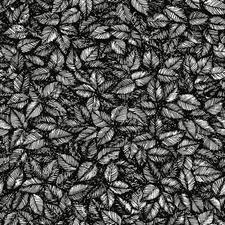 Amorina Black Leaf Wallpaper from the Scandinavian Designers II Collection by Brewster