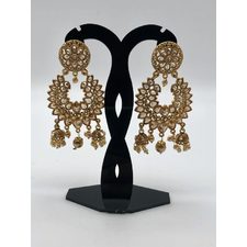 Copper base Gold-plated Ethnic Indian earrings.
