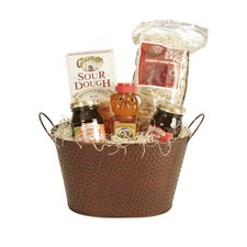 10.5" Oval Hammered Metal Container-Wald Imports