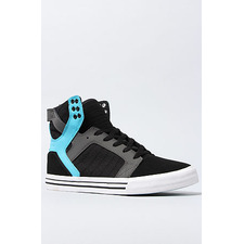 SUPRA The Skytop Sneaker in Black Nubuck Turquoise Grey Twill : Karmaloop.com - Global Concrete Culture