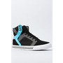 SUPRA The Skytop Sneaker in Black Nubuck Turquoise Grey Twill : Karmaloop.com - Global Concrete Culture