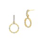 FREIDA ROTHMAN Armor of Hope Small Open Hoop Earrings, Main, color, GOLD AND SILVER