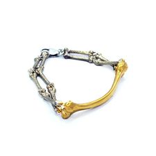 The Bone Bracelet in 2 Tone Gold and Silver