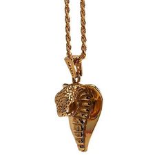 The Cobra Lover Pendant in Gold Plated Brass
