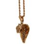 The Cobra Lover Pendant in Gold Plated Brass