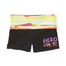 Gradient Colorblock Knit Yoga Shorts - Aeropostale