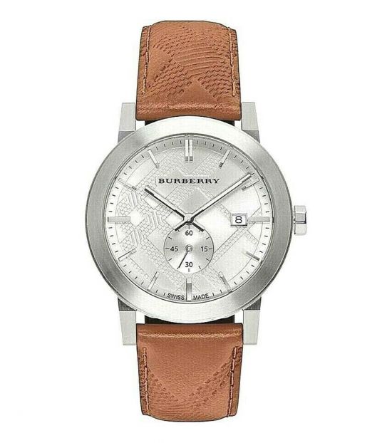 Burberry Brown City Embossed Check Watch