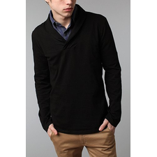 BDG Knit Shawl Pullover Shirt