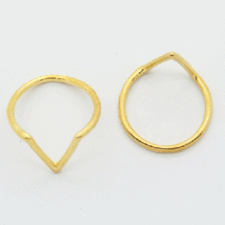 Brass Mid Knuckle Rings - Arrow