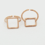 Brass Mid Knuckle Rings - Square