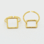 Brass Mid Knuckle Rings - Square