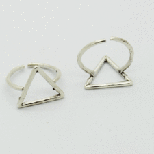 Brass Mid Knuckle Rings - Triangle