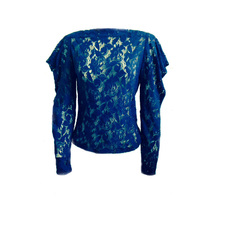 African Designers KOBBY LACE DRAPED SLEEVE TOP