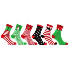 Ladies/Womens Christmas Novelty Socks (Assorted Pack Of 3) (6.5-9.5 US) (Assorted)