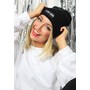 BLACK FITTED 90S BEANIE HAT