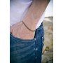 CHAIN BRACELET FOR MEN, BRACELET MADE OF FLAT BRONZE LINKS