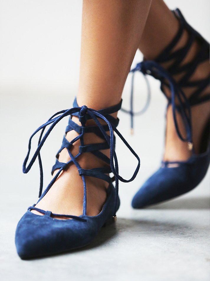 Jeffery Campbell Shay Lace Up Flat at Free People Clothing Boutique