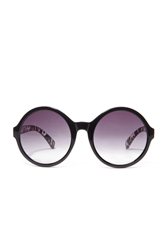 Round Leopard Print Sunglasses | FOREVER21 - 1000080479 | Shoplinkz ...