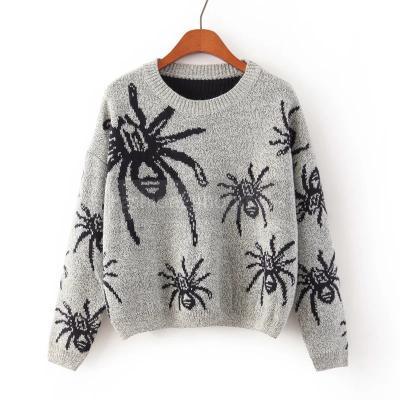 Spider Pattern Sweater Pull...