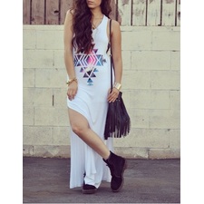 Luna Vintage — Tribal/Galaxy Maxi Dress