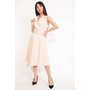 Women's Wrap Collar Belted Dress