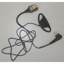D-shaped earpiece/microphone for walkie-talkies EPM01