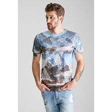 Layered Landscape Print Tee | 21 MEN - 2000135716