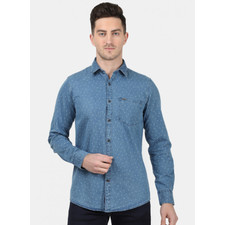 Men Blue Printed Shirt - Monte Carlo