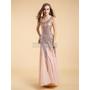Gauze&Sequined One Shoulder Prom Dress