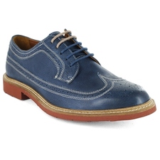 Navy NINETY-TWO Milled Leather Wing-tip