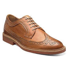 Cognac FLAGSTONE Smooth Leather Wingtip Oxford