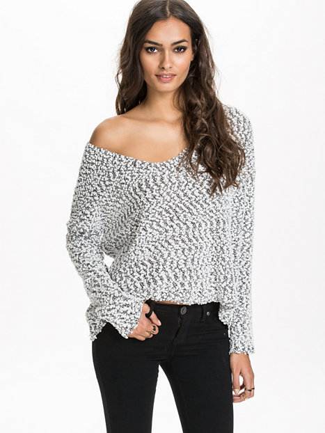 Popcorn Sweater - Nly Trend - Black/White - Jumpers & Cardigans - Clothing - Women - Nelly.com