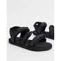 ASOS DESIGN tech sandals in black with tape straps, 1 of 4