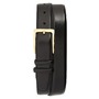 JOHNSTON & MURPHY Smooth Leather Belt, Main, color, Black