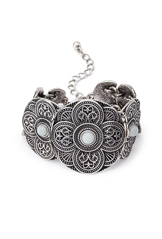 Etched Medallion Bracelet | FOREVER21 - 1002246844 | Shoplinkz ...