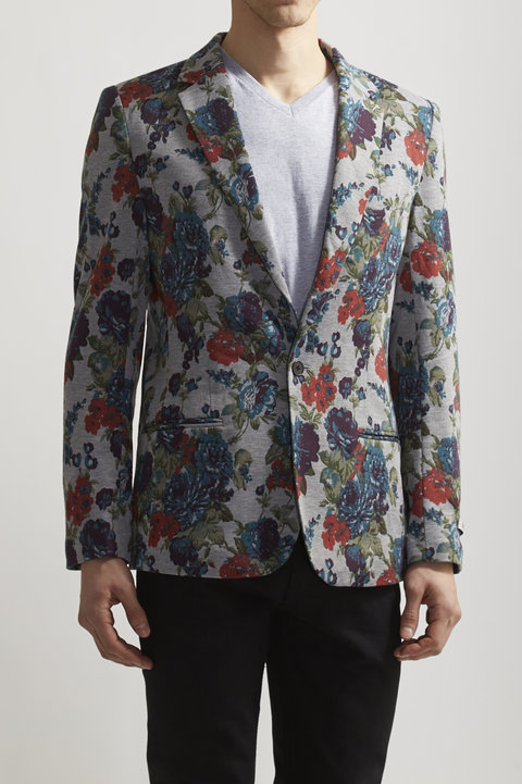 Slim Floral Blazer - EDGE by WD.NY - Blazers & Vests : JackThreads