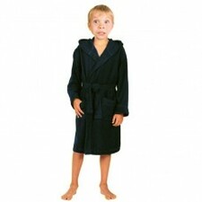 Shop 100% Cotton Children Black Hooded Robe Online in the UK