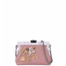 Dolce &amp; Gabbana Natural Vanda Brooches Clutch