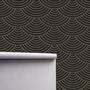 Geometric Art Deco Black Golden Wallpaper Monochrome Embossed image 0