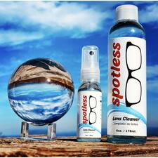 Spotless Lens Cleaner Spray - 1 oz Cleaning Spray &amp; 6 oz Refill Bottle - Get Free Lenses