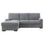 Homelegance Furniture Morelia 2pc Sectional with Pull Out Bed and Left Chaise in Dark Gray 9468DG*2LC2R image