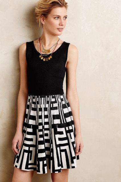 Stripe Maze Petite Sweater Dress - anthropologie.com