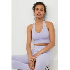 Seamless Sports Crop Top - Light purple - Ladies | H&amp;M US 1