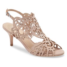 KLUB NICO Marcelita Laser Cut Sandal, Main, color, BLUSH NUBUCK LEATHER