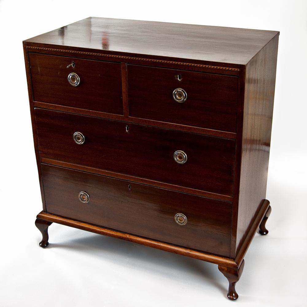 Mahogany chest of 2 long an...