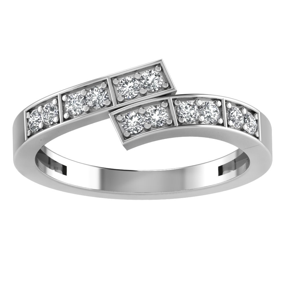 Overlapping Tiara Diamond Band