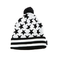 The BLVCK Star Beanie in White